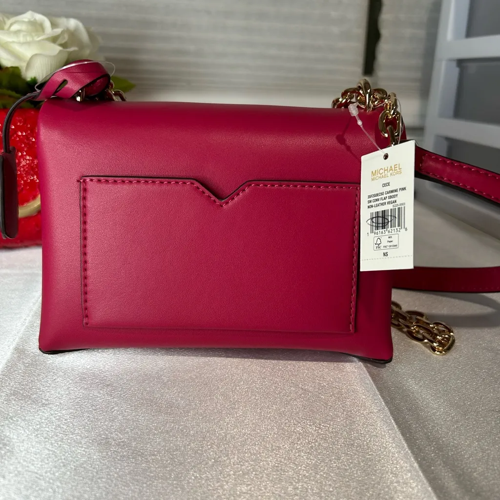 NWT Michael Kors Cece small shoulder bag pink - Image 3