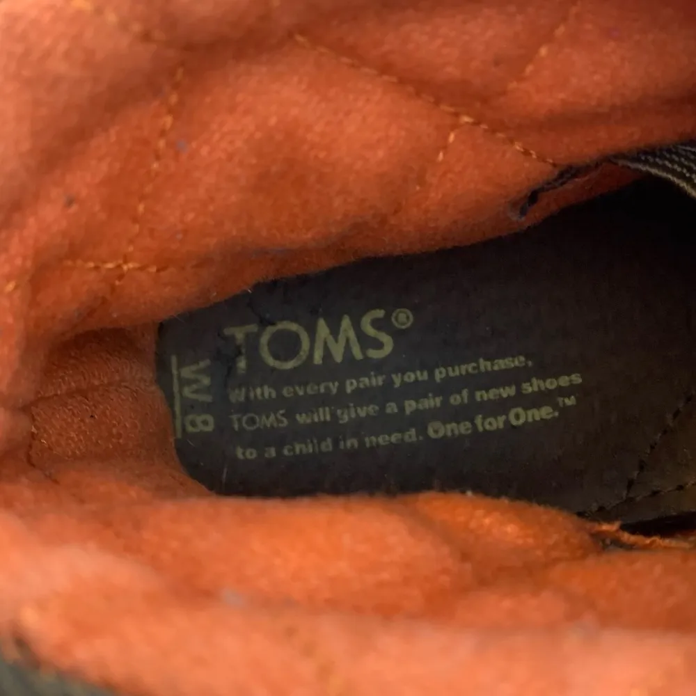 TOMS Brown Waxed Twill Highland Botas - Image 10
