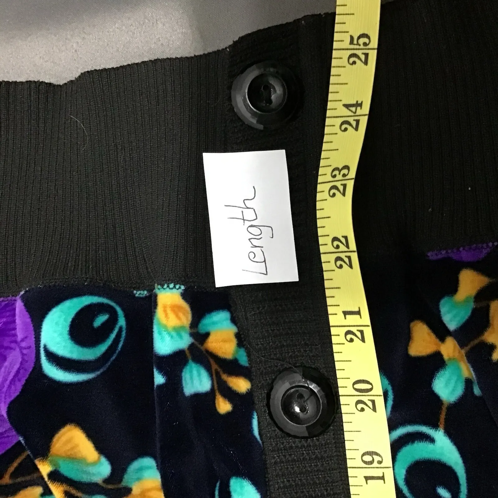 Woman's Multicolor Bohemian Floral Design Long Sleeve Collared Cardigan Sweater Size 4 - Image 8