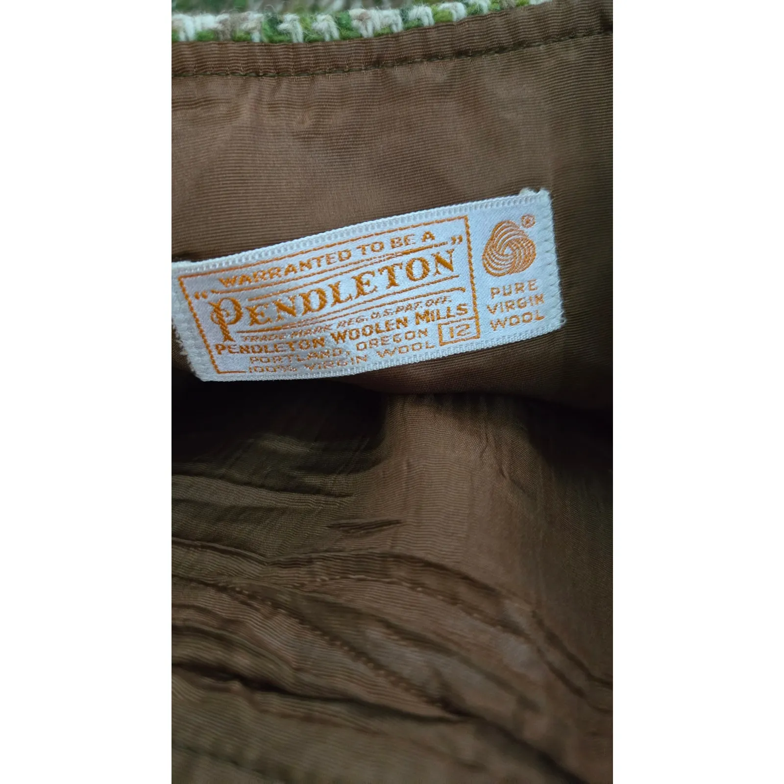 Vintage Plaid Pendleton Wool Pencil Skirt size 12 - Image 3