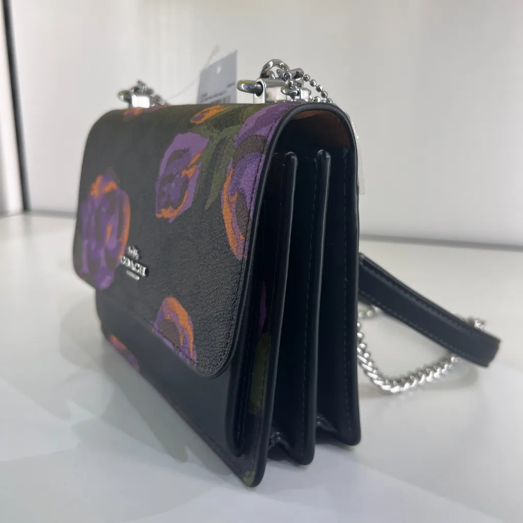 coach Mini Klare Crossbody In Signature Canvas With Rose Print cl460 - Image 2