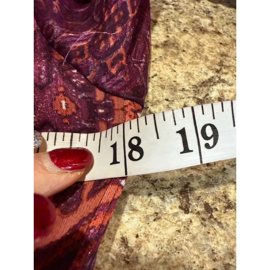 Women's Frye and Co. Purple Orange Patterned Mini Dress S - Image 4