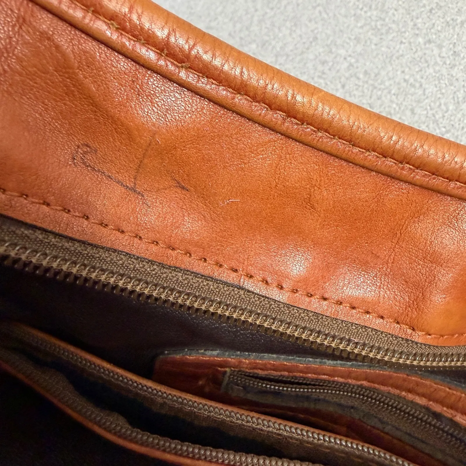 Vtg Yun Art Turkish Killim Purse Crossbody Shoulder Bag Carpet Wool Leather Zip Brown - Image 6