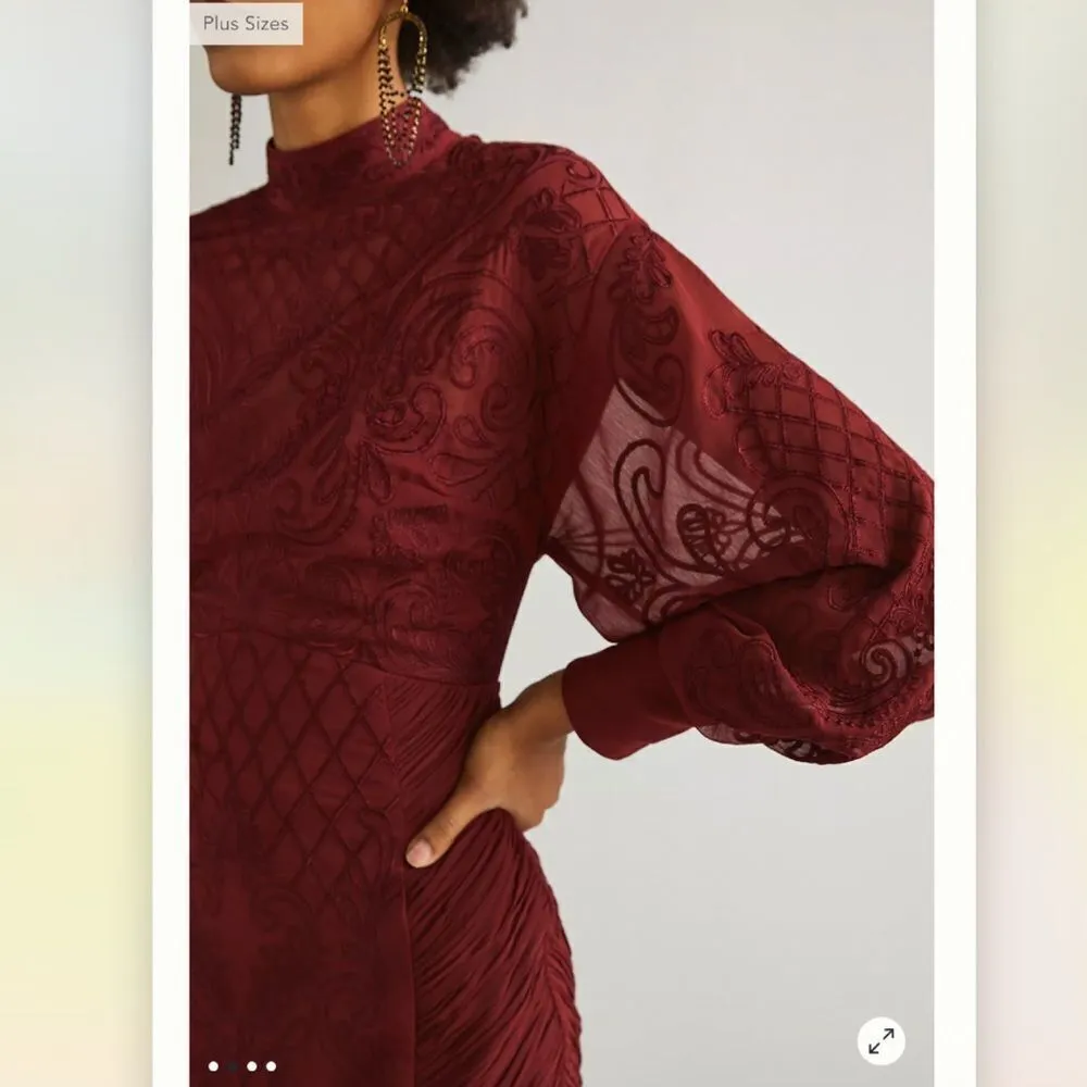 Anthropologie | Not So Serious by Pallavi Mohan Lace Mini Dress Plus Size 16W - Image 4