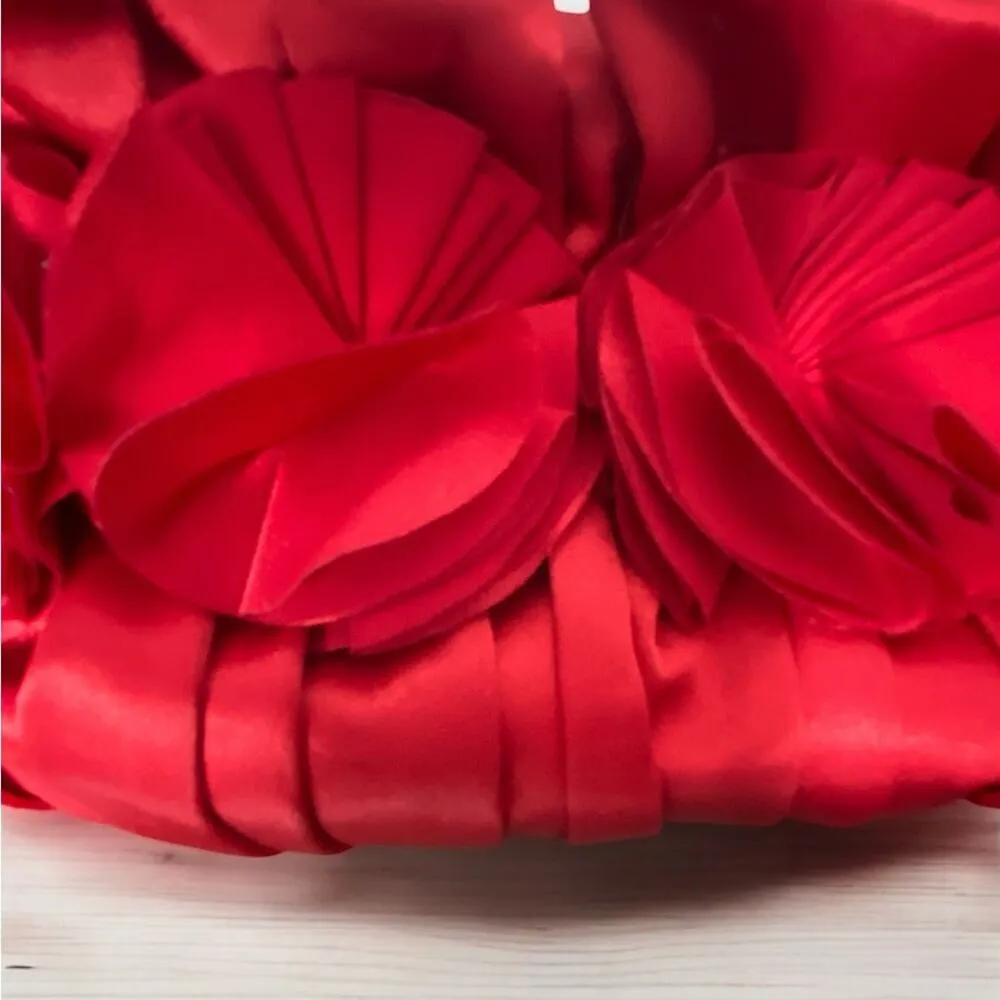 Lulu Townsend  Red Satin Evening Handbag Crossbody or Clutch NWT See Descript - Image 5