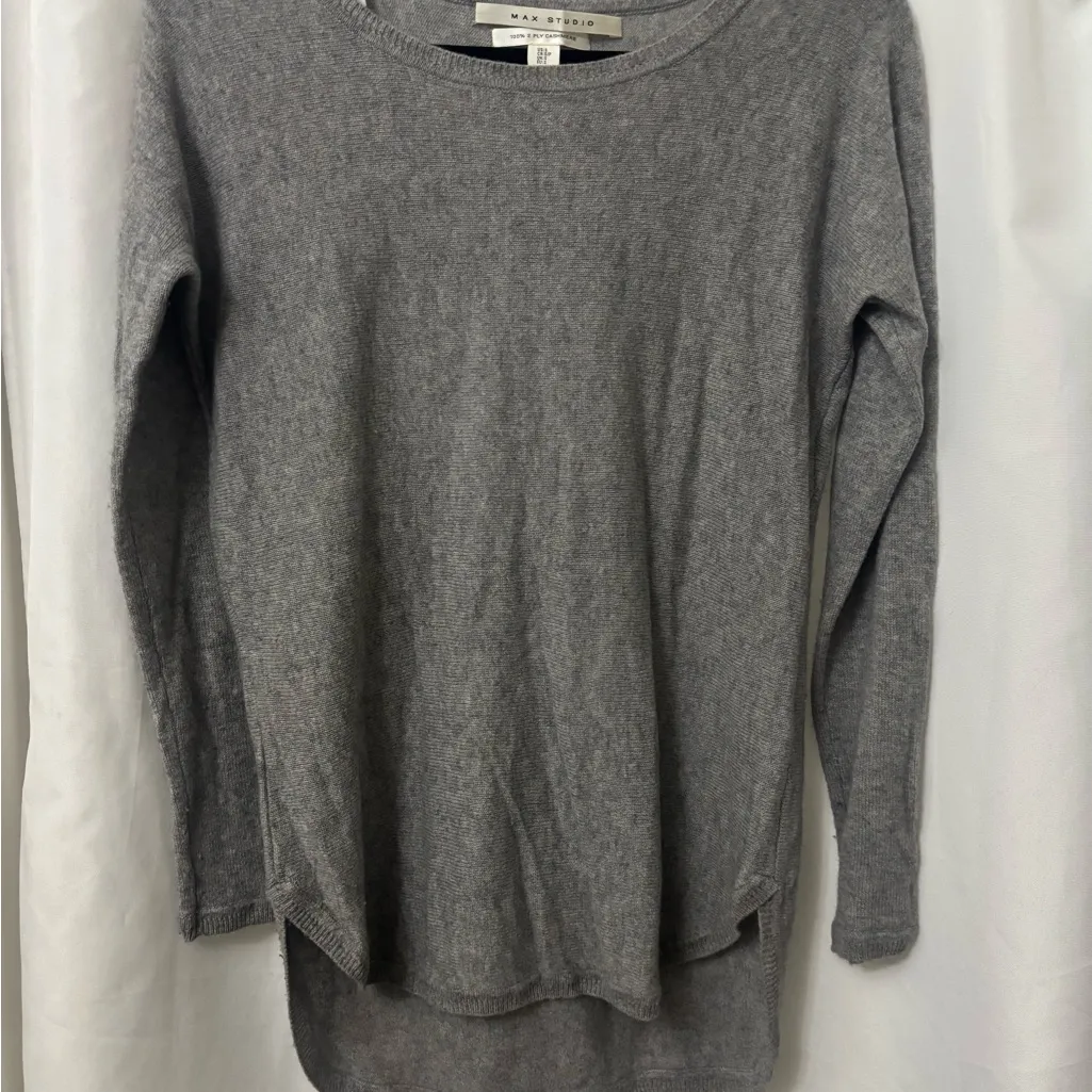 Max Studio Heather Gray Women's Sweater - Image 6
