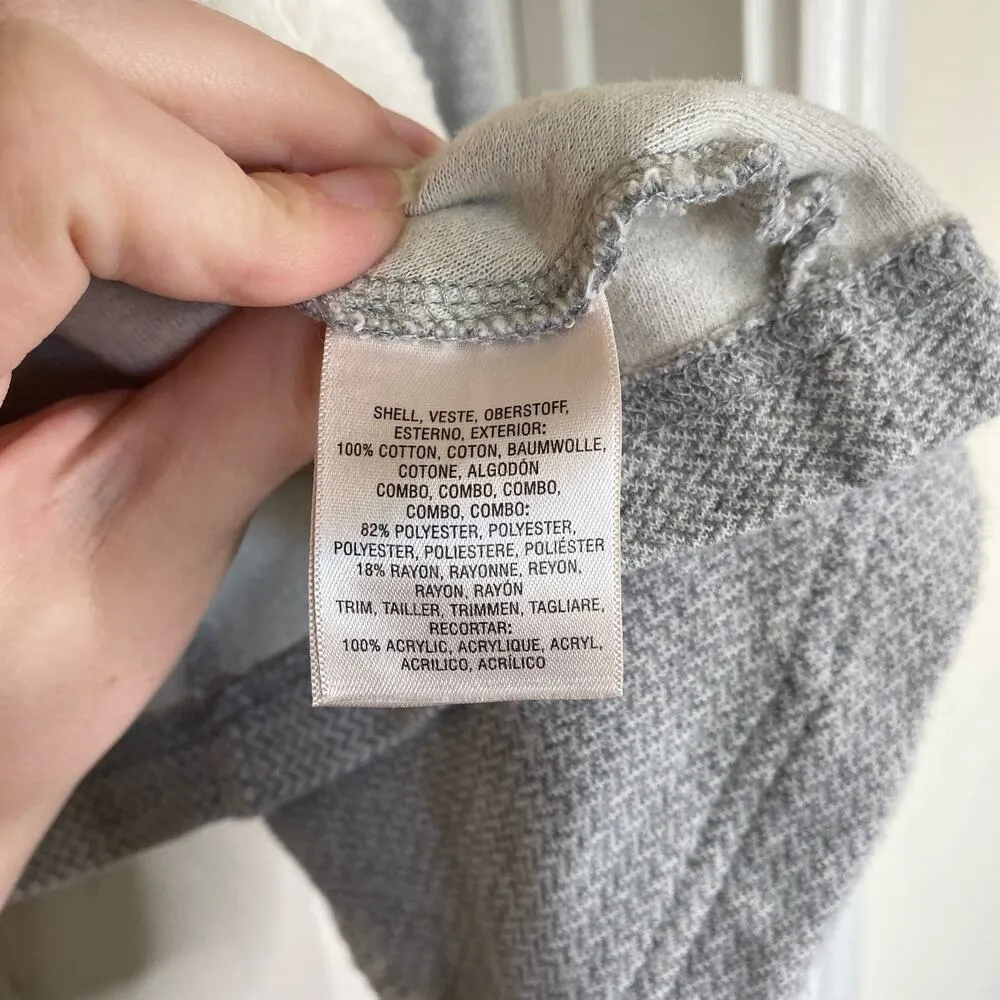 ANTHROPOLOGIE Saturday Sunday Ambrose Knit Jacket Size XS Gray Faux Fur - Image 7