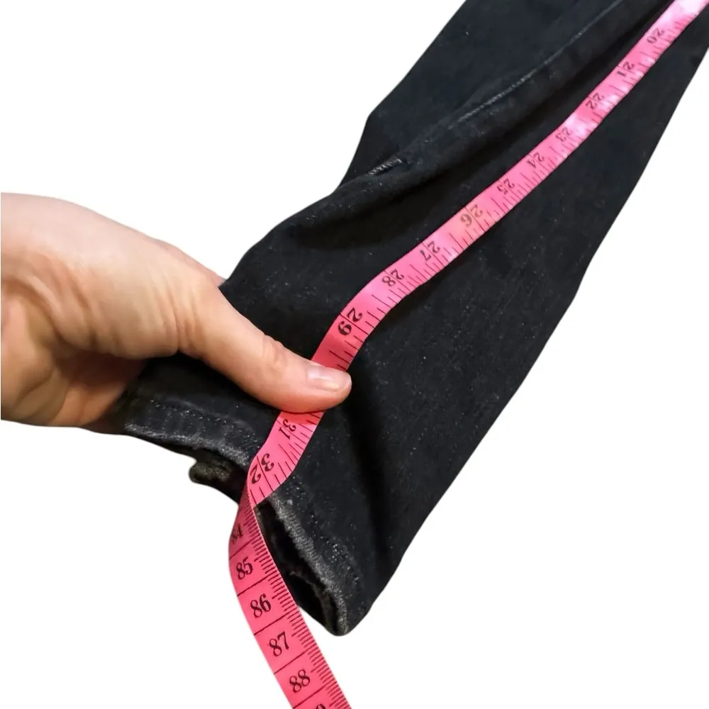 Good American Classic Bootcut Jeans sz 6 (28) Black 218 Cashmere Blend slit - Image 6