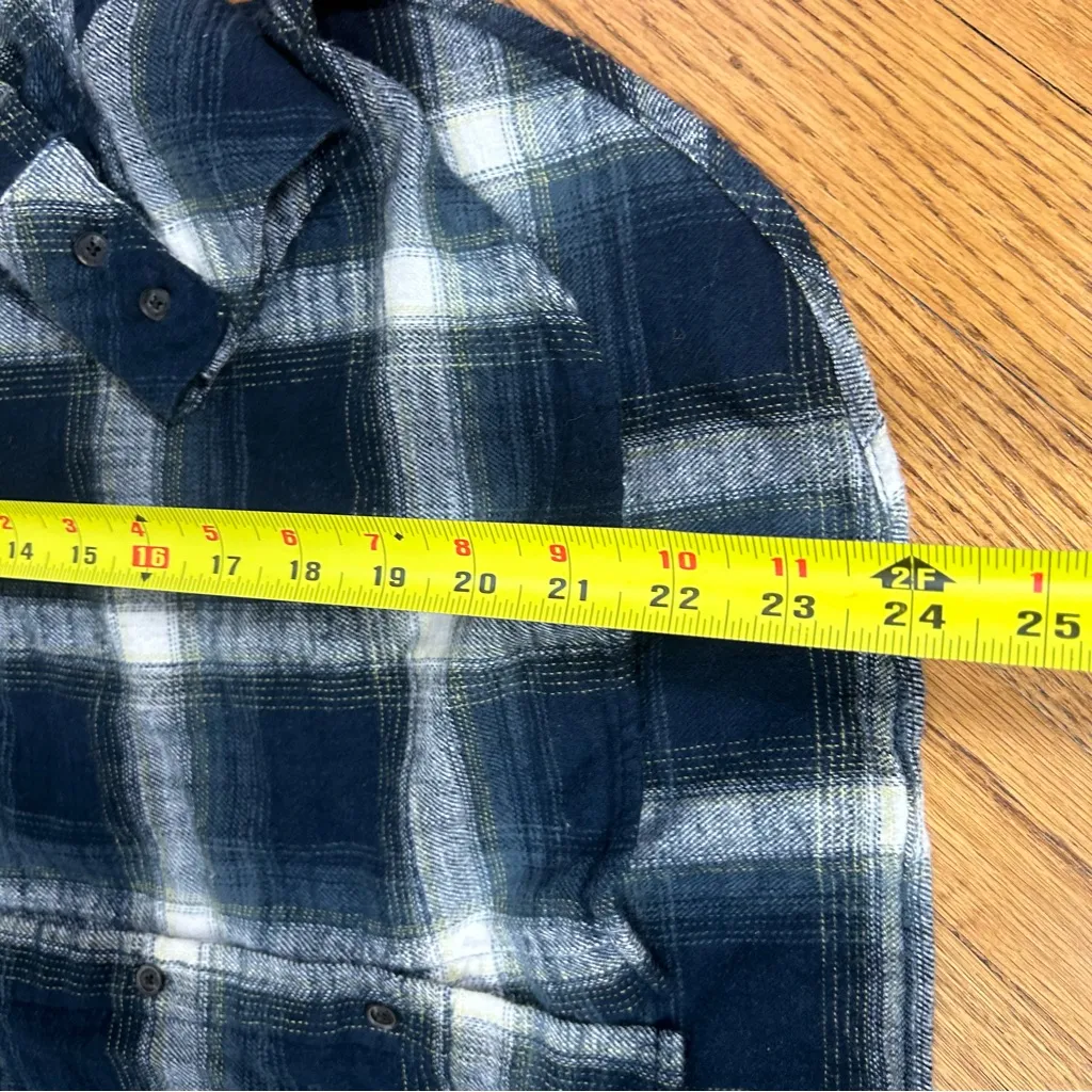 SCOTCH & SODA Plaid Flannel Cropped Long Sleeve Button Up Top Size L - Image 9