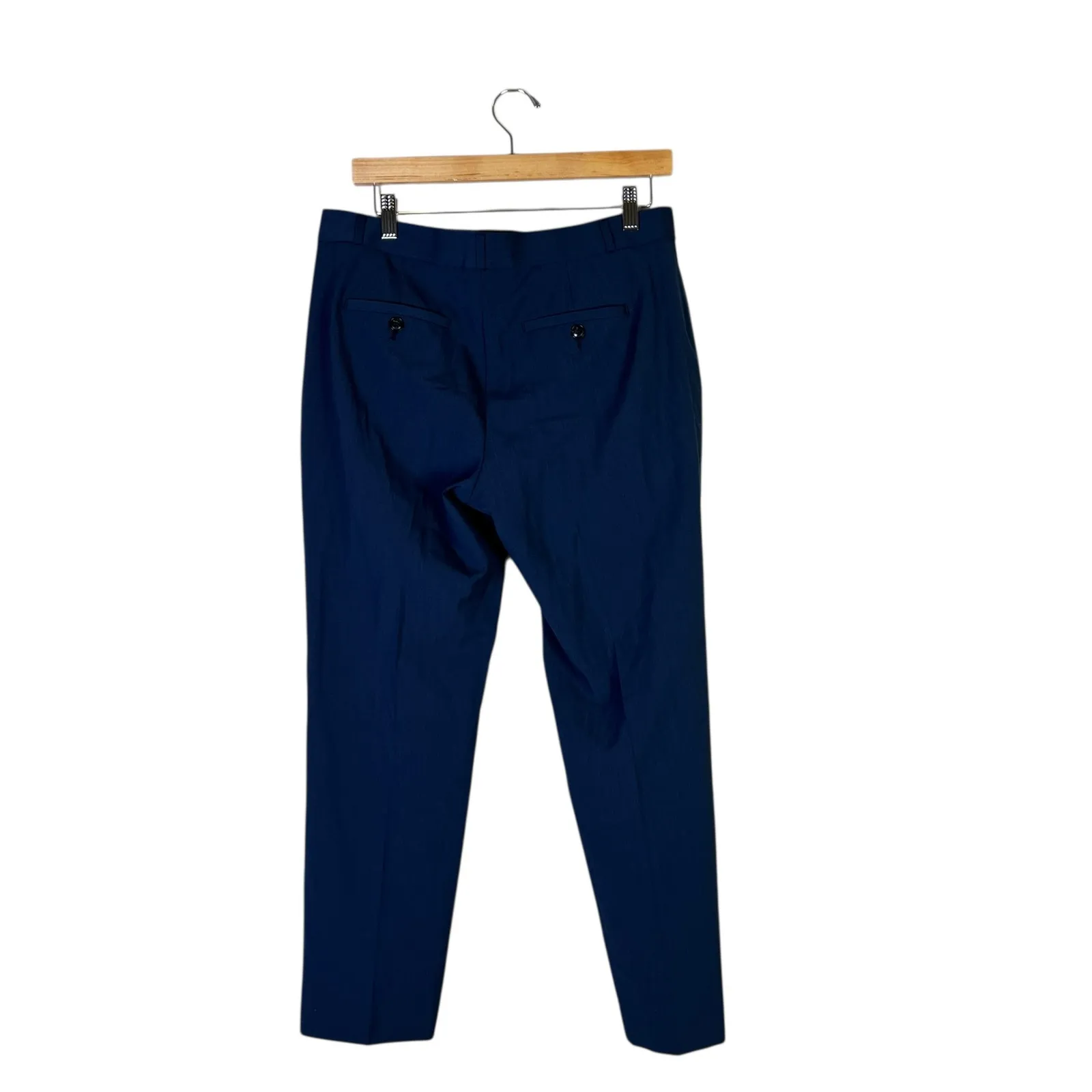 Banana Republic Avery Wool Slim Ankle Pants Womens 6 Navy Blue Work Career - Image 4