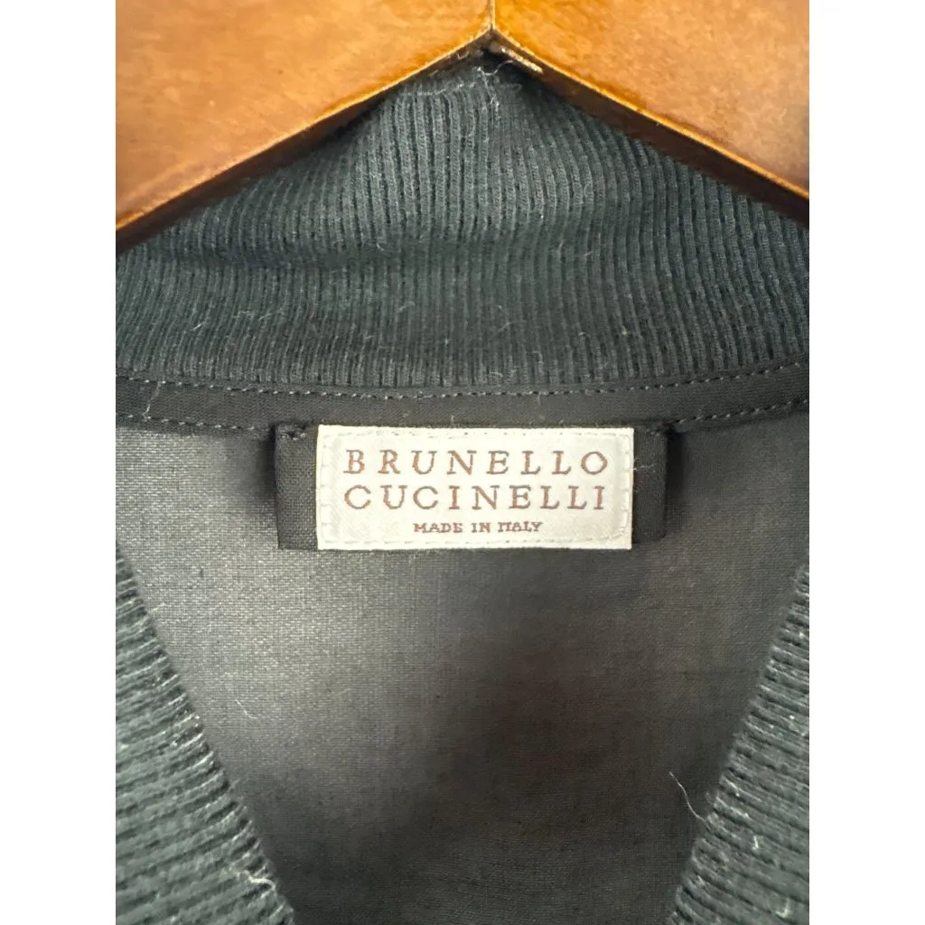 Brunello Cucinelli Women’s Small Black See Through Bomber Jacket - Image 4
