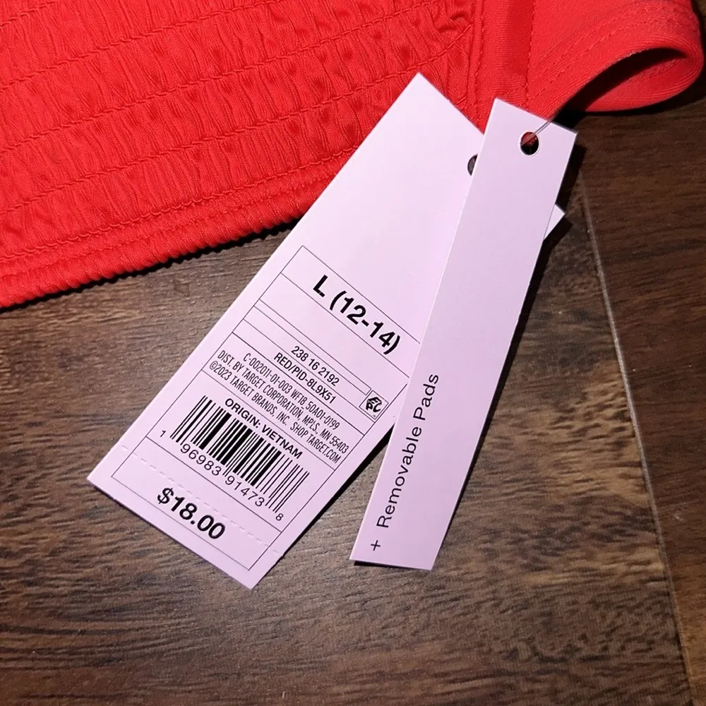 NWT Wild Fable Red Bikini Top in Size Large - Image 5