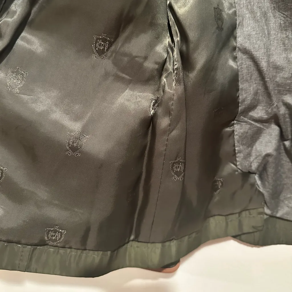 MASSIMO DUTTI OLIVE GREEN TRENCH JACKET S - Image 8