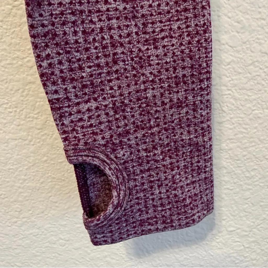 Gymshark Vital long sleeve crop top, deep magenta marl, size M, NWT - Image 7