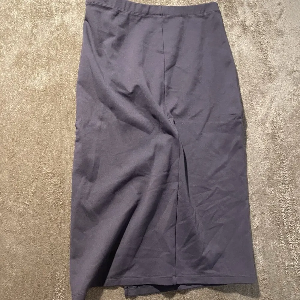 Aritzia Babaton Skirt Womens 10 Pencil Gray Slit Midi Old Money Stretch Minimal - Image 3