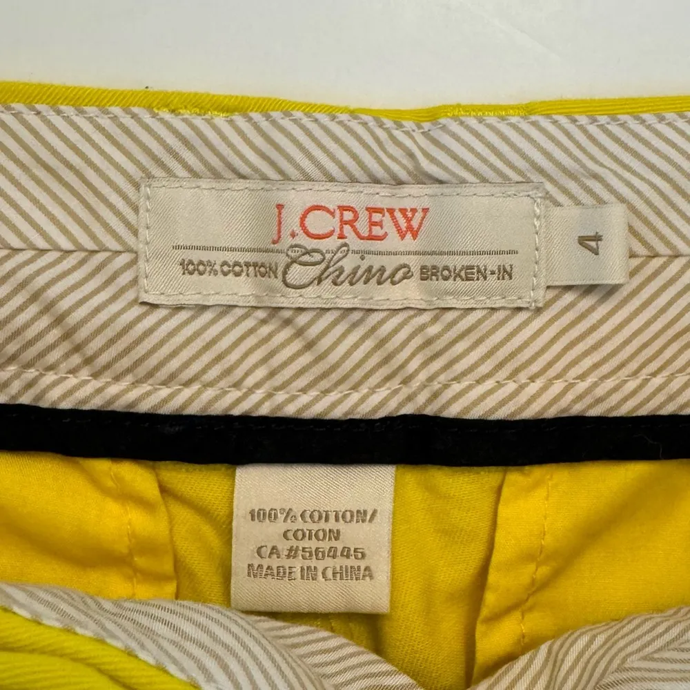 J Crew Broken In Chino Shorts Size 4 Small Yellow Bright Vibrant Cotton Preppy - Image 7