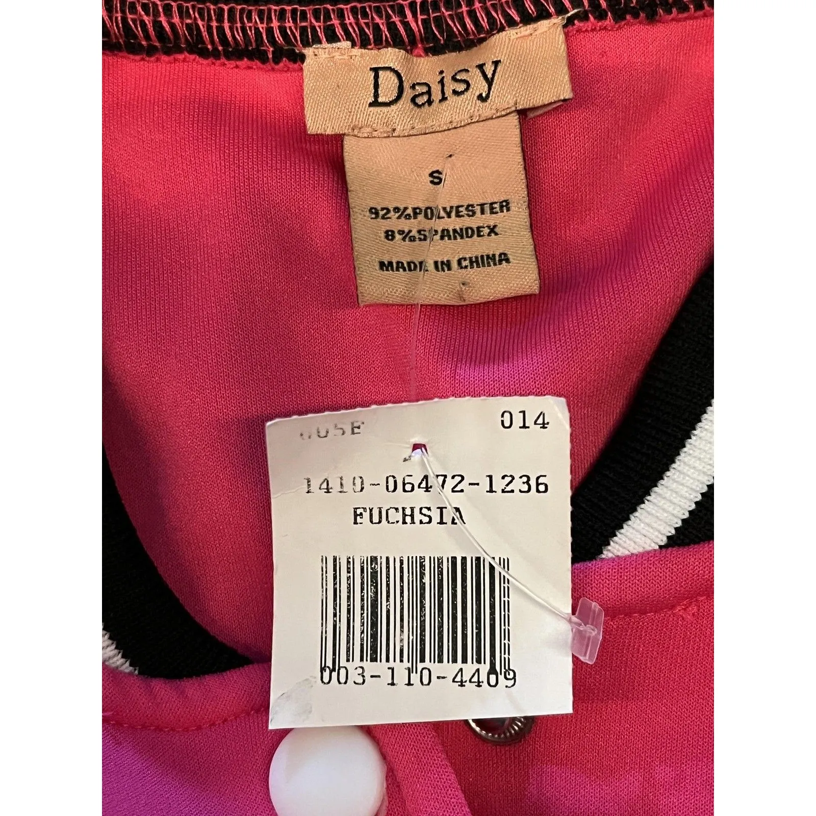 Daisy T Shirt Dress Womens Small Pink Baseball Varsity Snap Front Mini Jersey - Image 6