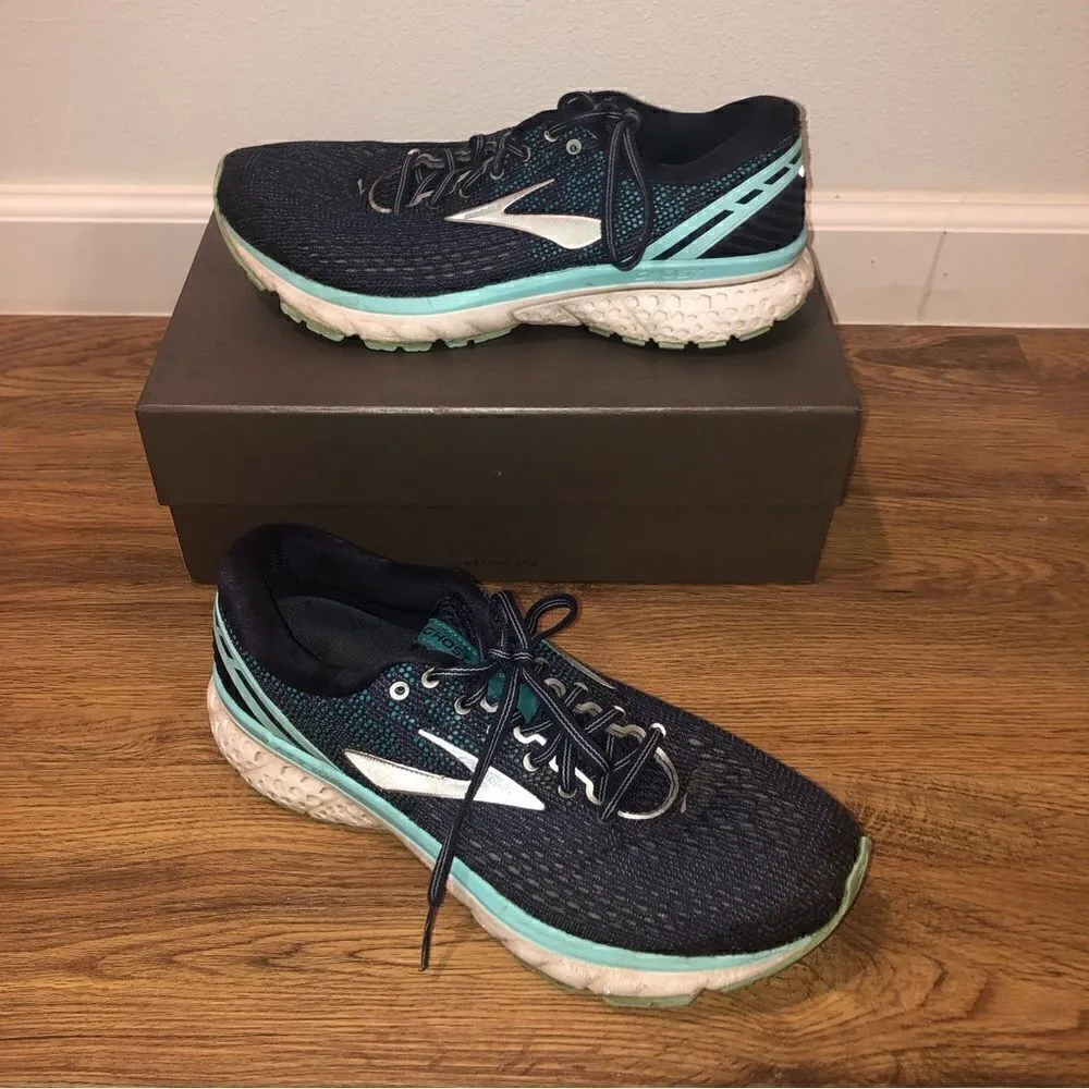 BROOKS ghost navy blue athletic training running shoes sneakers sz 10 women’s - Image 7