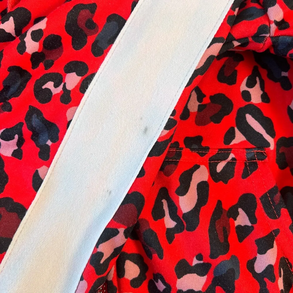 Juicy Couture Black Label Tracksuit Set Red Leopard Print Hoodie Pants Y2K Retro - Image 16