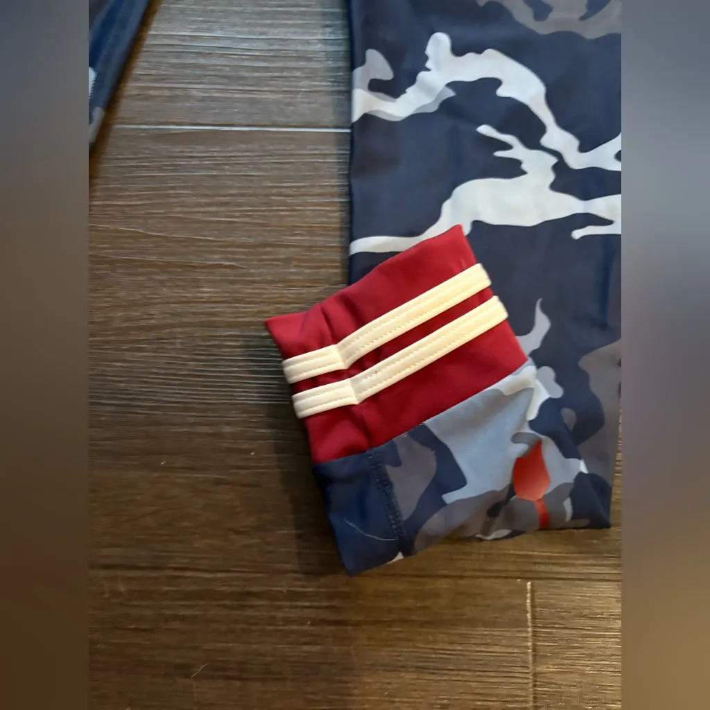 THE UPSIDE marine midi pant in indigo camo size‎ 8 Blue - Image 9