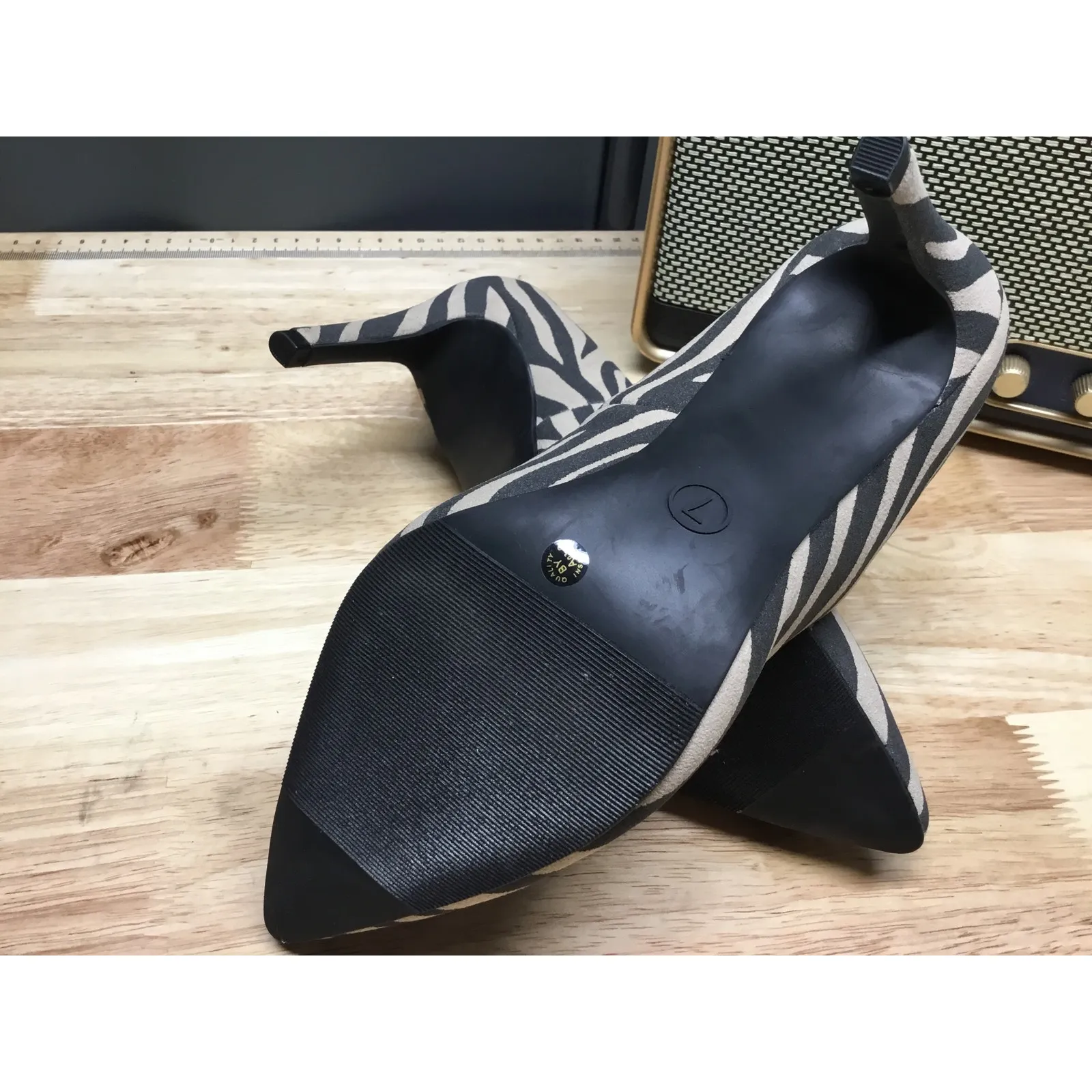 Worthington Zito Pumps Women's 7 Zebra Print Slip-On Pointed Toe Stiletto Heel - Image 5