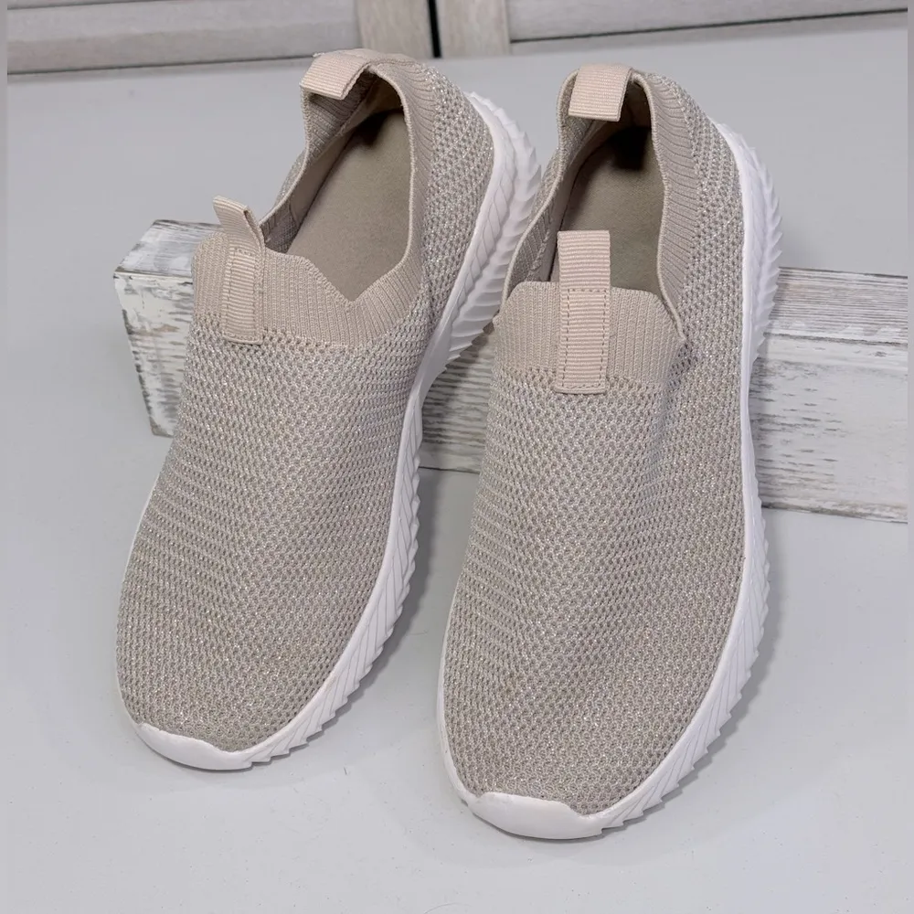 Torrid  Slip On Active Sneaker Stretchy Beige
Knit-6WW - Image 2