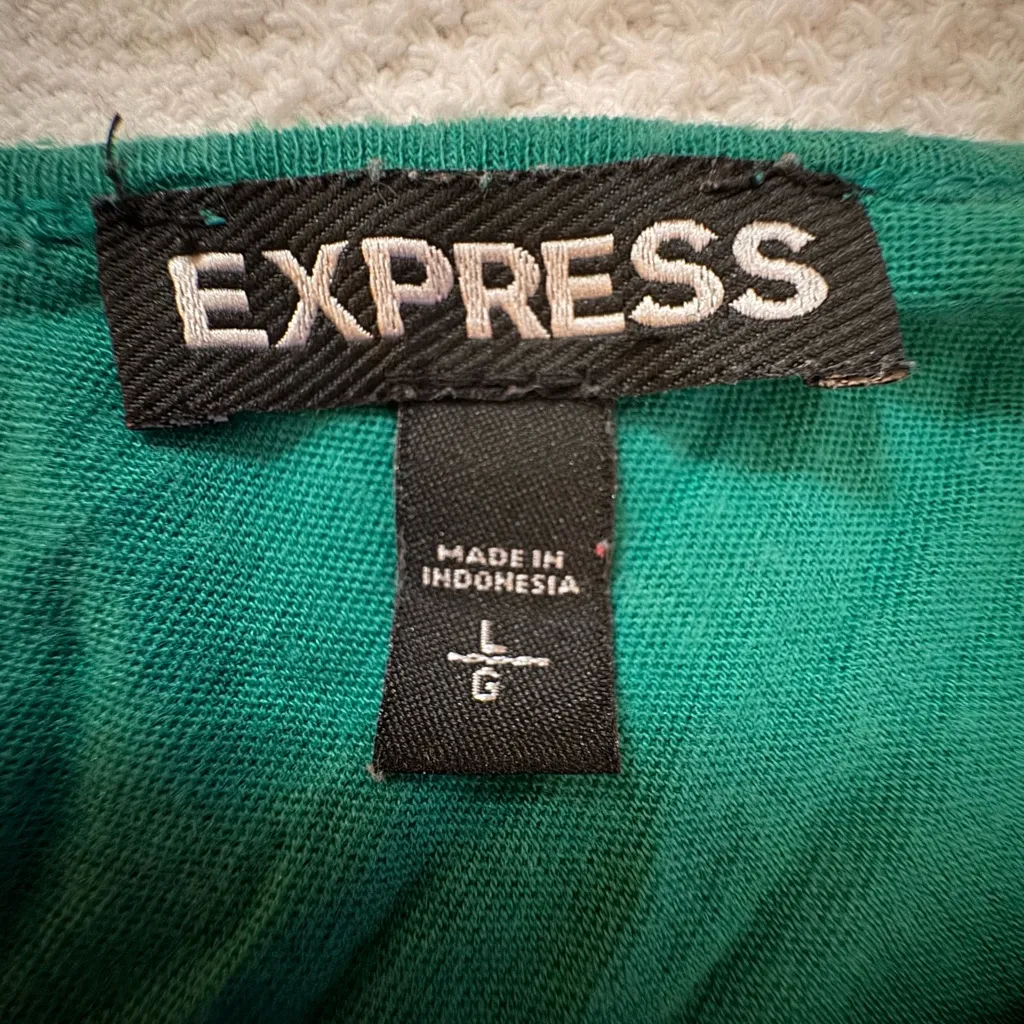 Express Vibrant Green Women's Blouse - Image 2