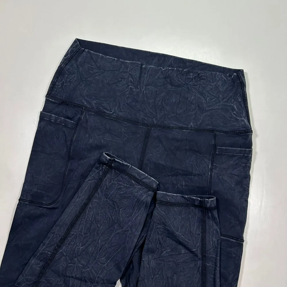 Joy Lab Leggings with Side‎ Pockets Navy Blue Workout Pants Womens Medium - Image 3