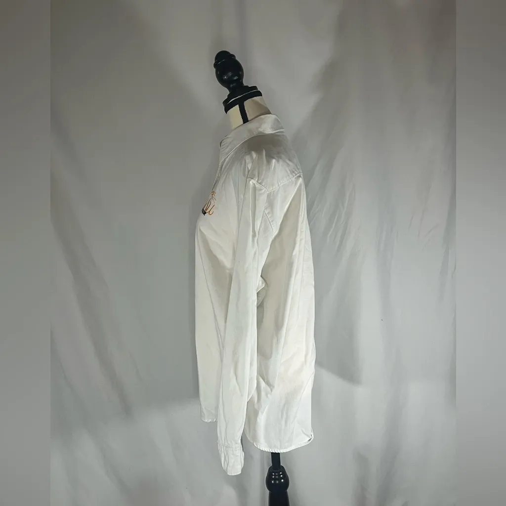 Titan Twill Classic White Wichita State Shockers Vintage Long Sleeve Button Up Size L - Image 4