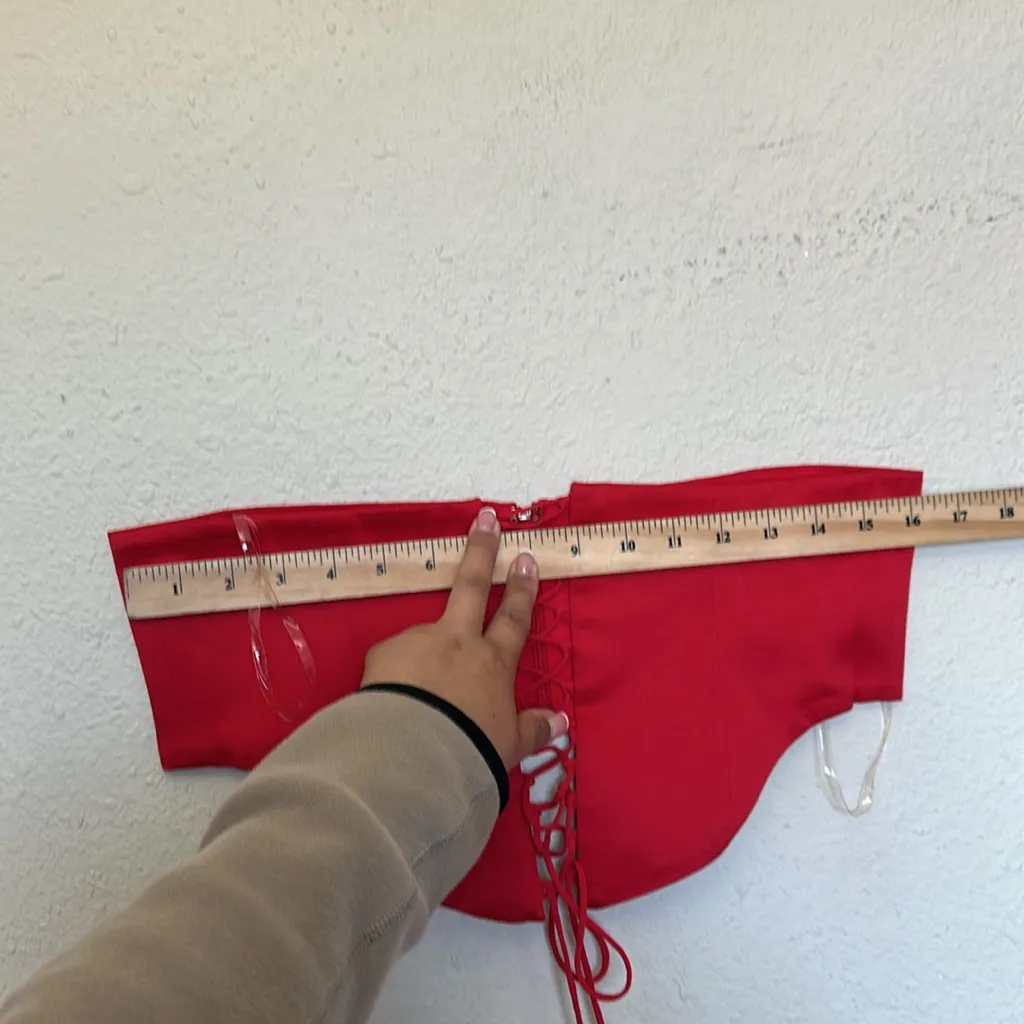 HOUSE OF CB XL A-C 'Salma' Red Rose‎ Satin Slip Dress NWOT - Image 6