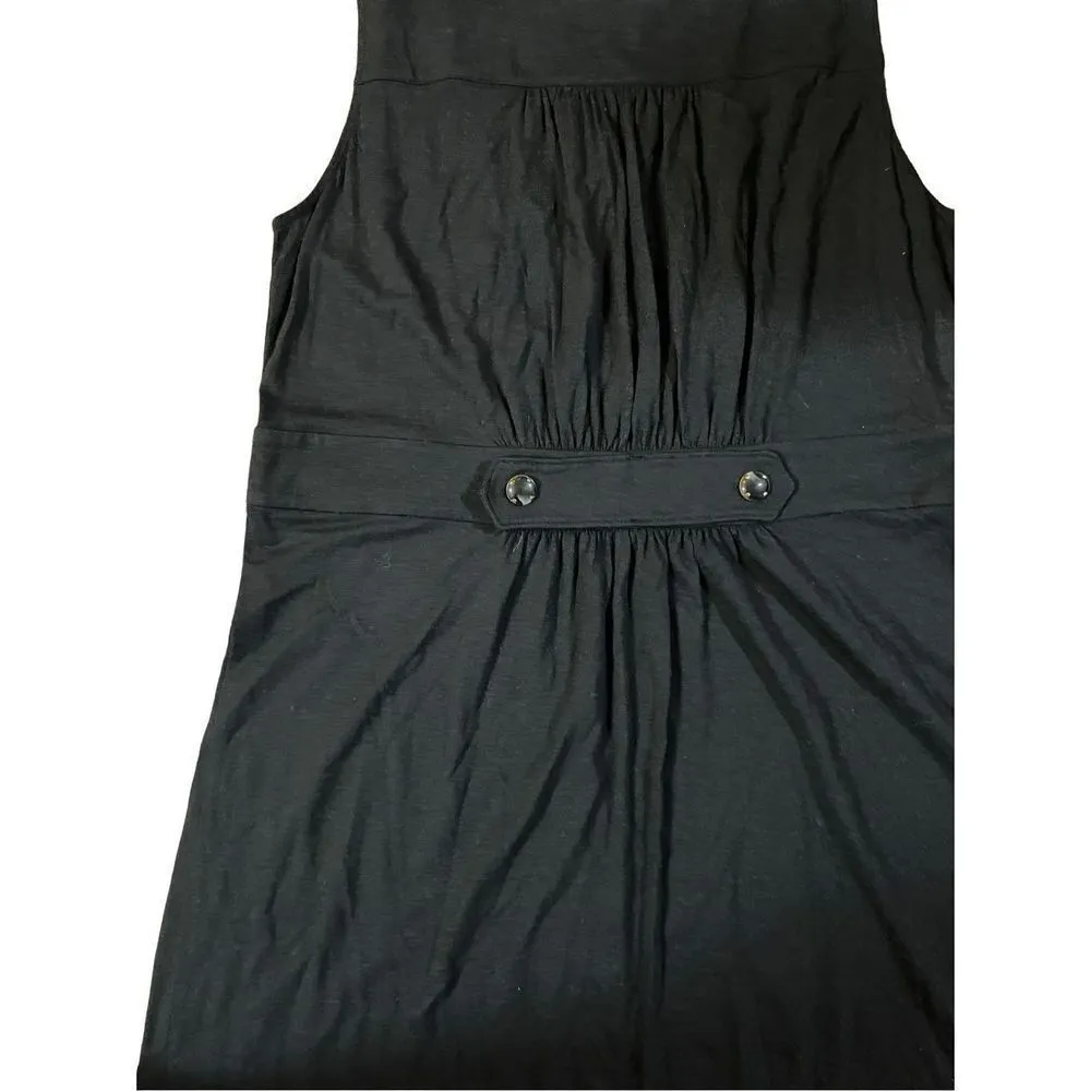 Juicy Couture black sleeveless y2k sheath dress with cinched front sz XL - Image 4