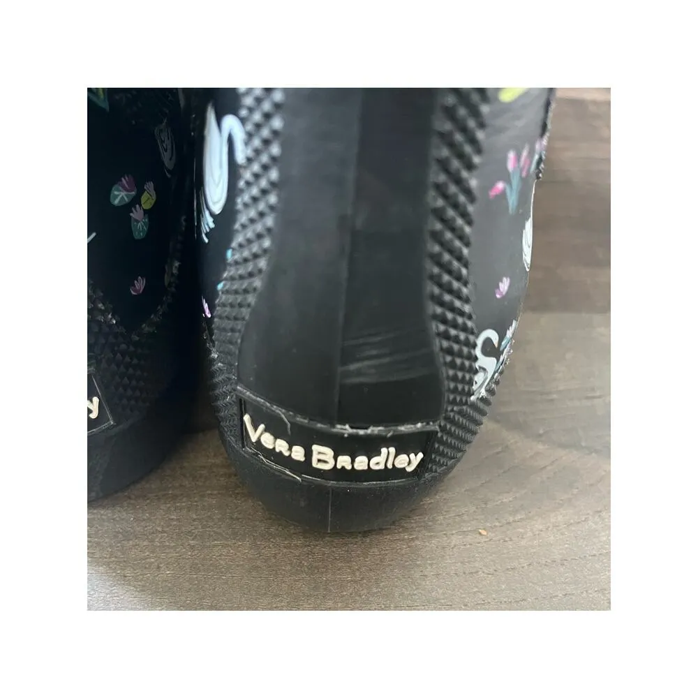 Vera Bradley Rain Gardening Boots Water Proof Black by Totes SWAN LAKE sz. 9 - Image 9