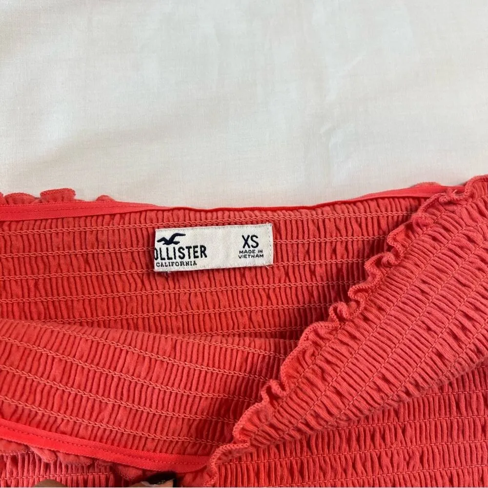 Hollister Women's Extra Small Pink Tube Top Ruched Stretchy Crop Top - Image 3