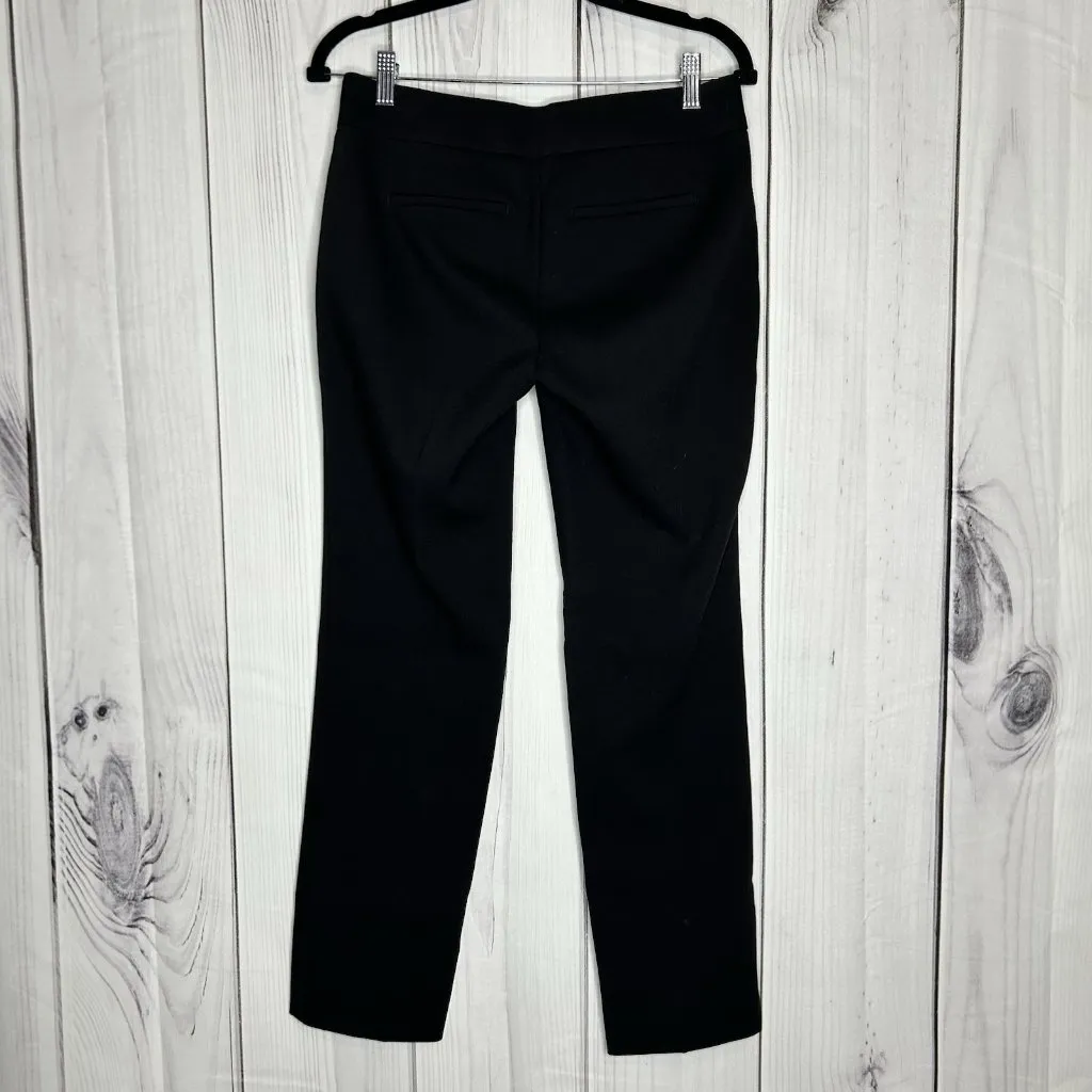 Ann Taylor LOFT Marisa Straight Pants Womens Petites 2P (29x29) Black Pleated - Image 4