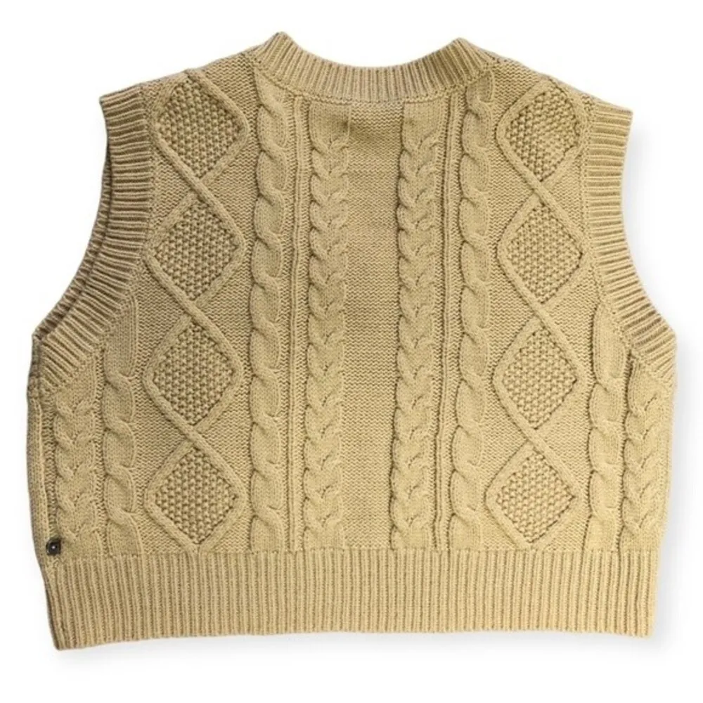RSQ  Tan Cable Knit Pullover Sweater Vest - Image 2
