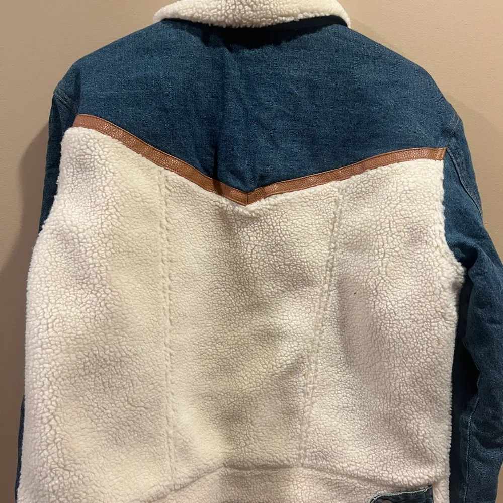 Sherpa Denim Jacket Faux Leather - Image 6
