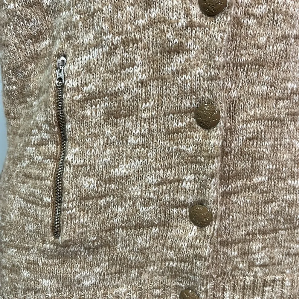 J.Crew Women’s Merino Wool Blend Deep V Placket Half-Button Tunic Sweater Size S - Image 4