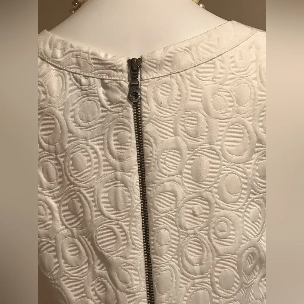 Jax White Sleeveless Lined Embroidered Fit & Flare A - Image 5