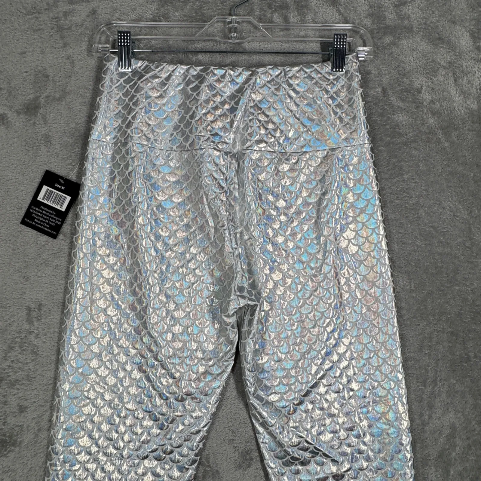 Made for Mermaids Leggings Silver Women Medium Mermaid Scale Festival Shiny‎ Size undefined - Image 5