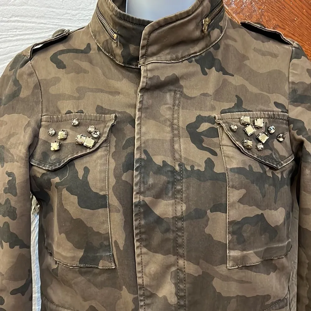 Camo Spring Jacket Diamond Style Studs size S - Image 3