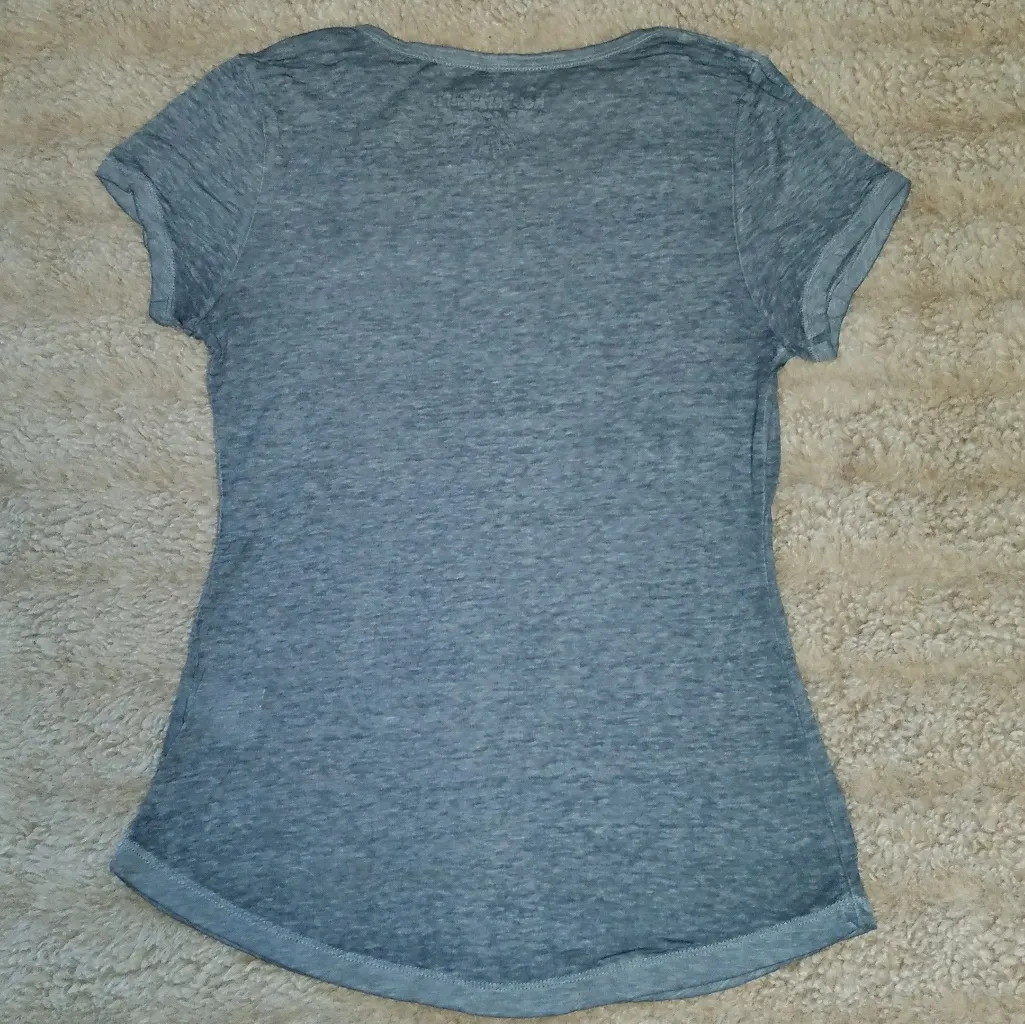 Rocker Girl Womens S Gray Burnout Lucky Charm Top - Image 4