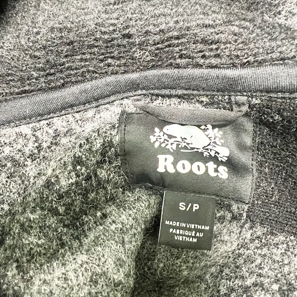 Roots wool blend black gray Seymour full zip women’s Shacket - Image 9