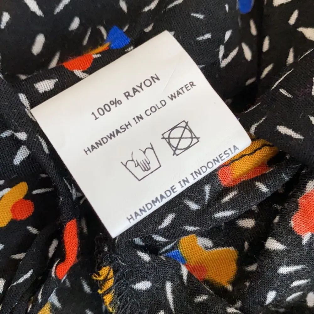 Black Floral Bell Sleeve High Low Dress - Image 9