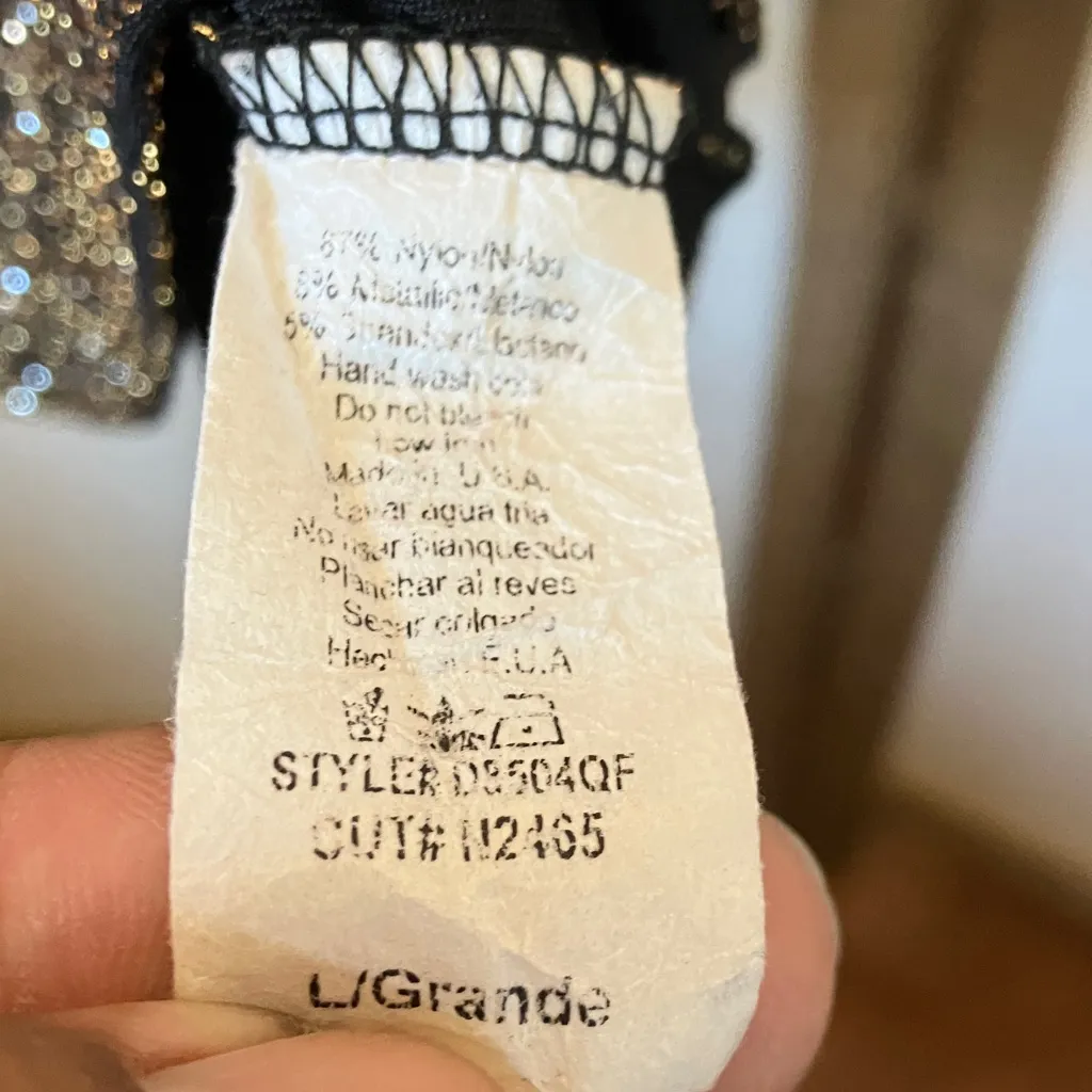 Epiphany Black Dress with Gold Sparkle large Size undefined - Image 3