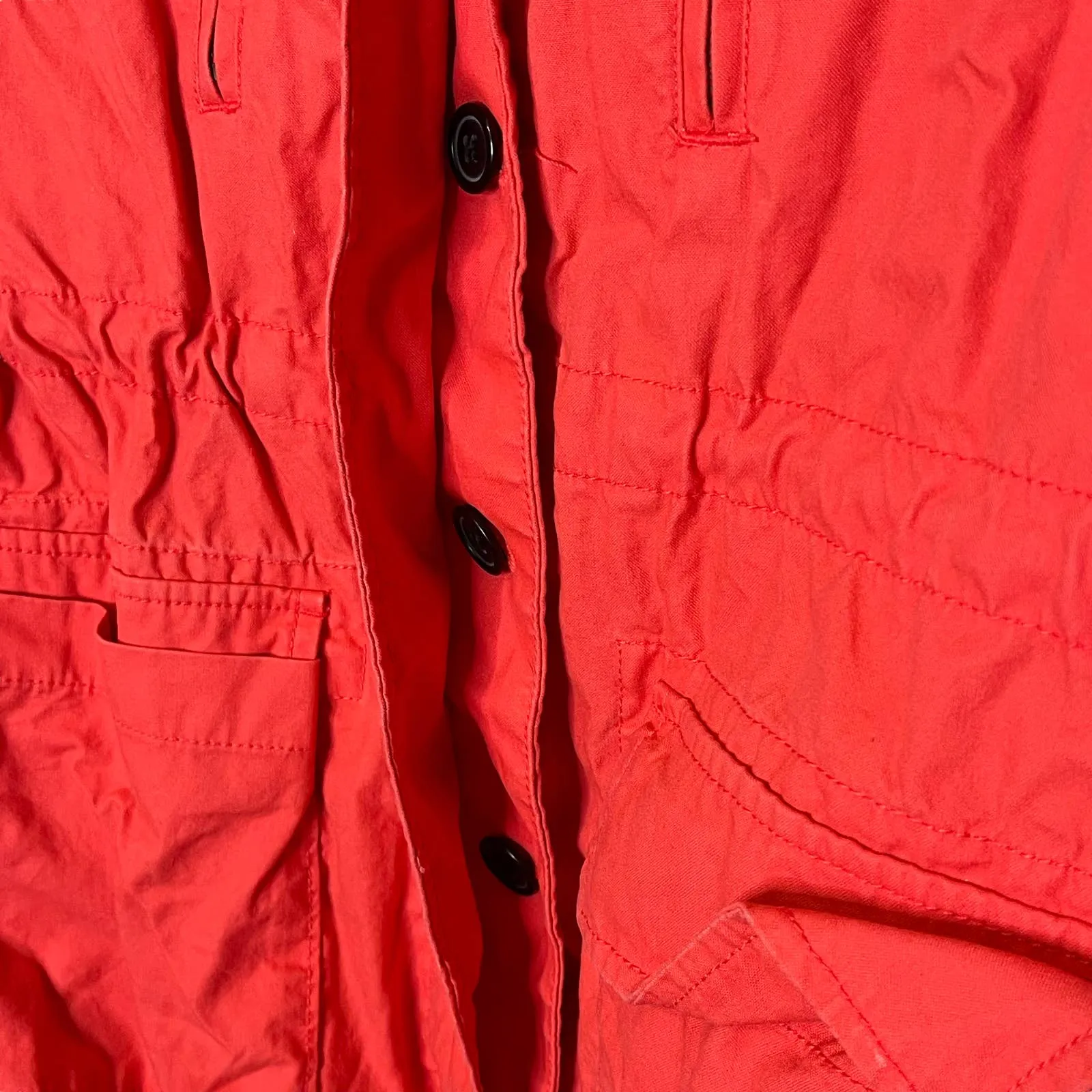 Old‎ Navy Jacket Size Large Salmon Button Up Womens 100% Cotton Pockets - Image 6