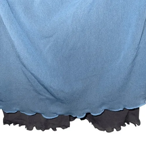 FREE PEOPLE‎ INTIMATELY Top It Off Mesh Half Split Skirt Sky Blue NWOT XS - Image 4