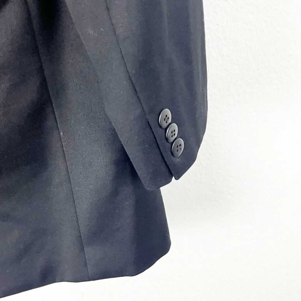 JAEGER Gaberdine Vintage 100% Wool Shawl Collar Single Button Lined Blazer 6 - Image 8