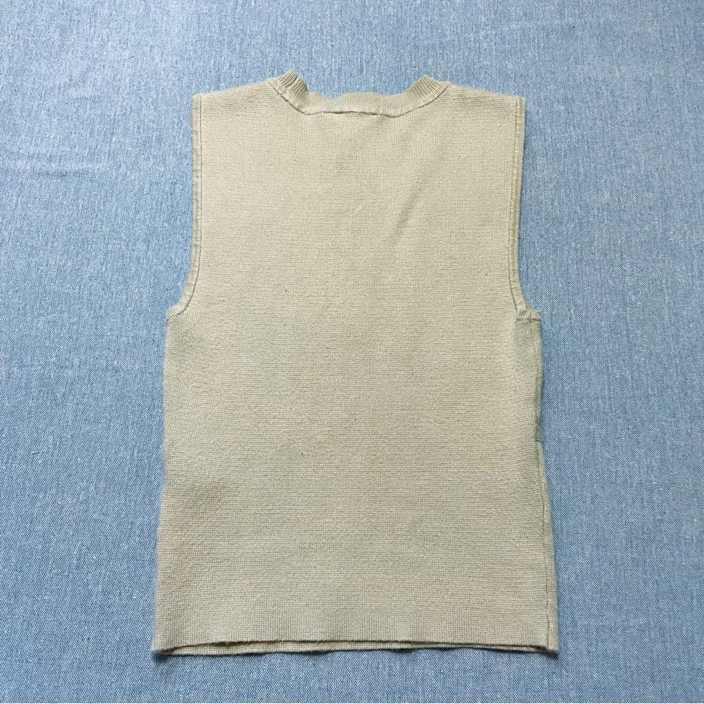 Abercrombie & Fitch Knit Underbust Corset Tank Size S in Beige - Image 4