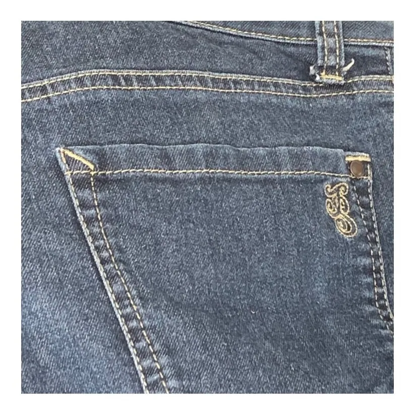 Jessica Simpson High Waist Vintage Denim Shorts Dark Wash Button Fly Size 27 - Image 11