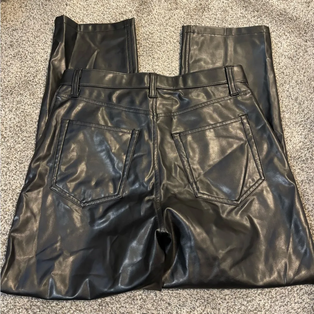 Abercrombie Faux Leather Crossover Pants - Image 4
